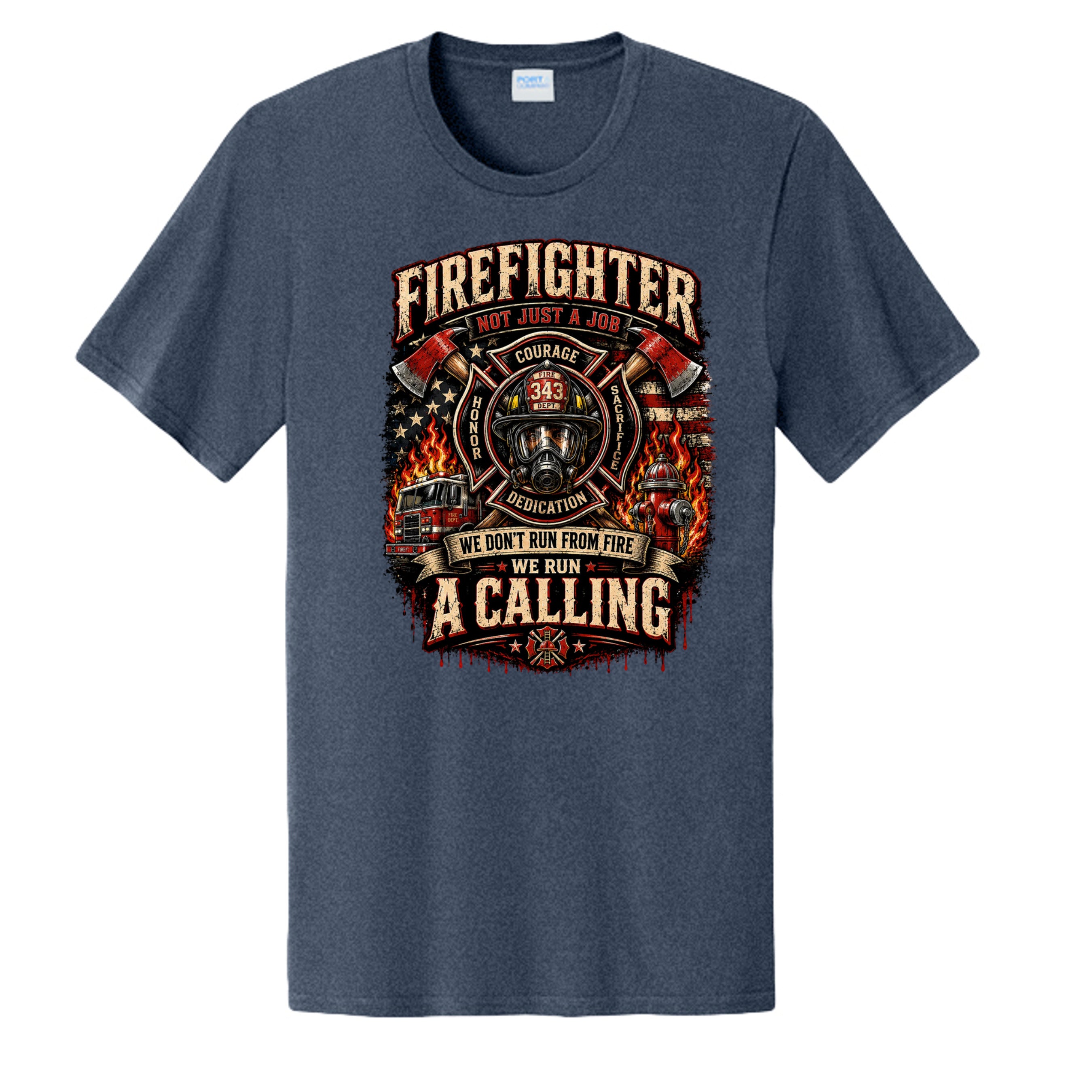 Heather Navy - PC43 - FRONT